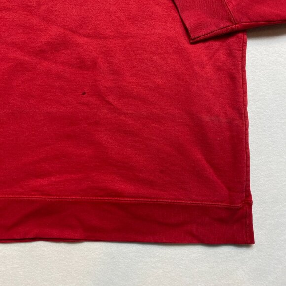 VINTAGE Polo Jeans Co Sweatshirt Mens M/L Red Long Sleeve Graphic Pullover 90S - Picture 4 of 12